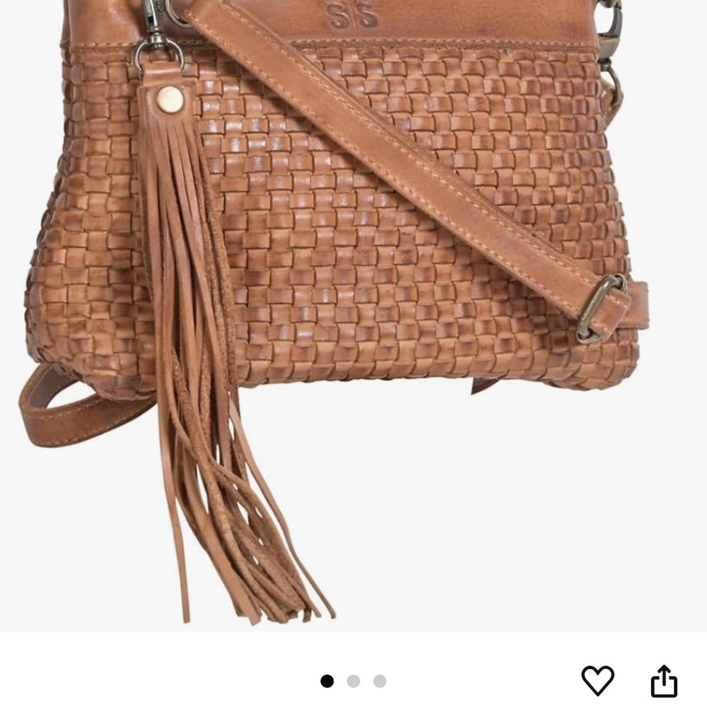 STS Ranchwear Sweetwater - Brown Woven Leather Crossbody Bag